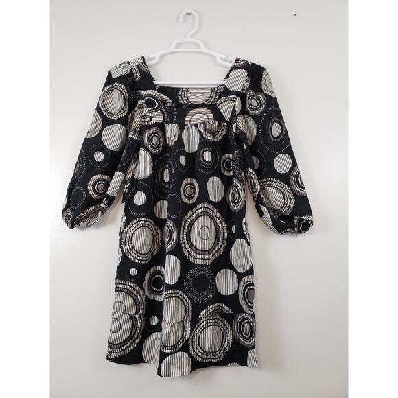 (Ju) Y2K Express Silk Tunic Dress Womens Size XS Geometric Whimsygoth Fairycore - Picture 1 of 10